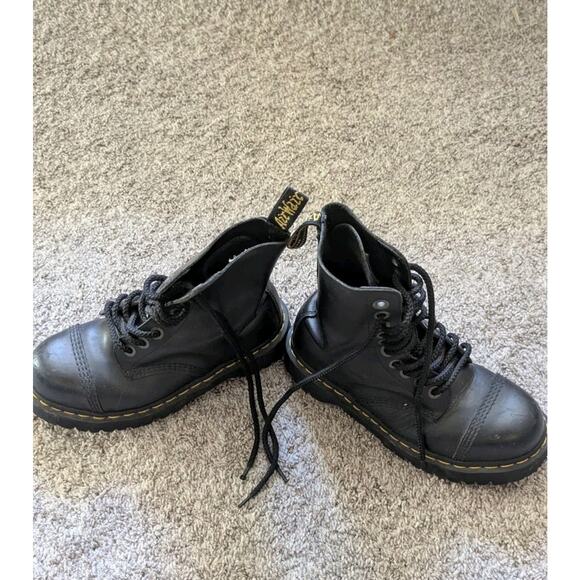 Dr. Martens 8761 BxB Steel Toe Boots 10966 Black Leather – UK 5 US M 6 L 7 - Picture 2 of 6